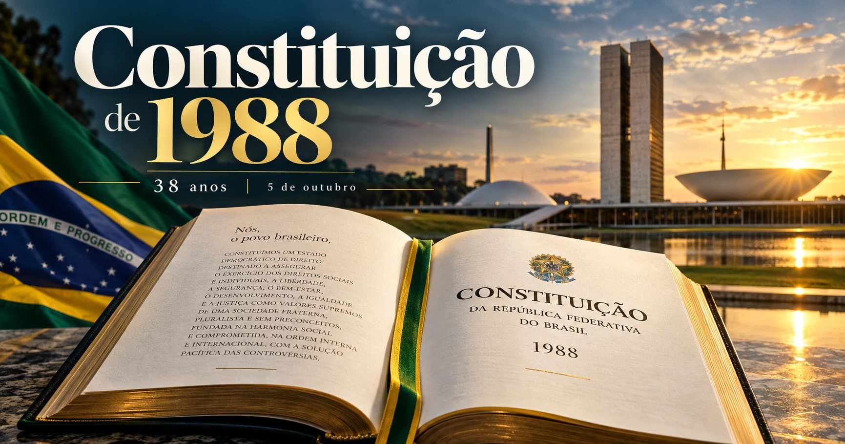 Constituição de 1988 completa 38 anos: a Carta que redesenhou o Brasil e continua no centro da democracia
