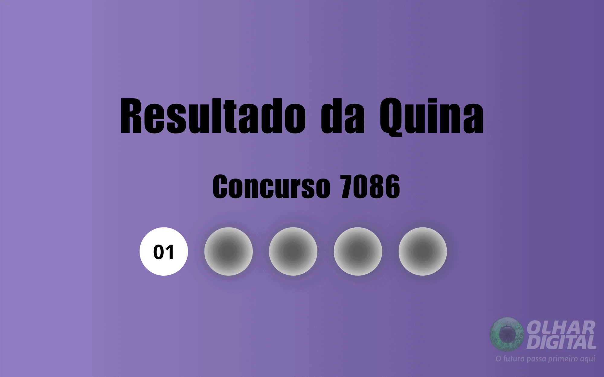 Resultado da Quina de hoje: veja números e ganhadores do concurso 7086 (sexta, 07/08)