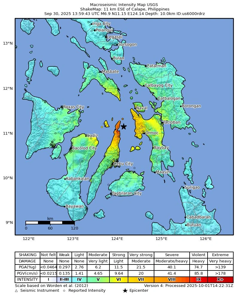 Há 1 ano: Sismo de Cebu de 2025