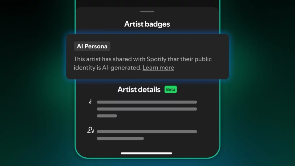 Spotify vai colocar um ‘crachá’ em artistas criados por IA