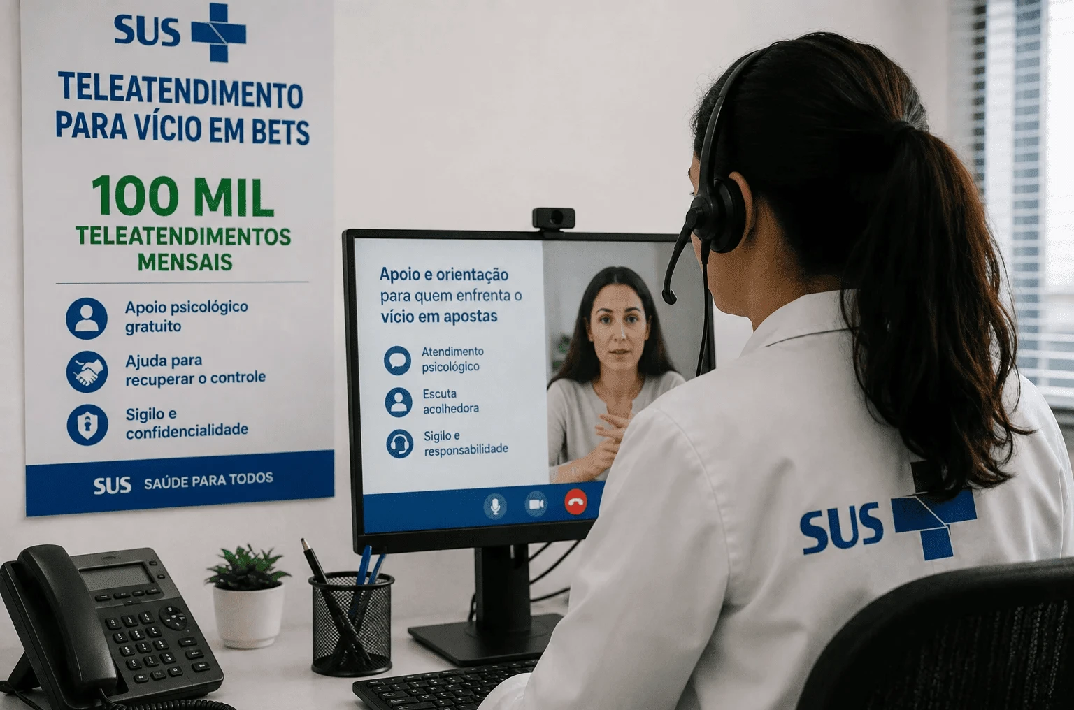 SUS terá 100 mil teleatendimentos mensais para vício em bets