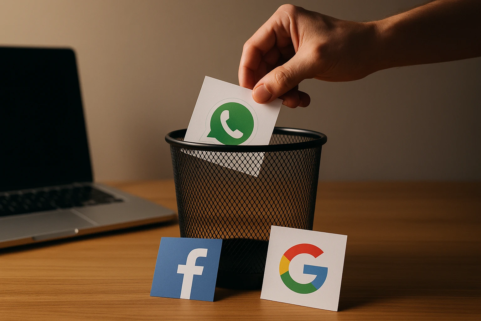 Deixando o WhatsApp, Facebook e Google