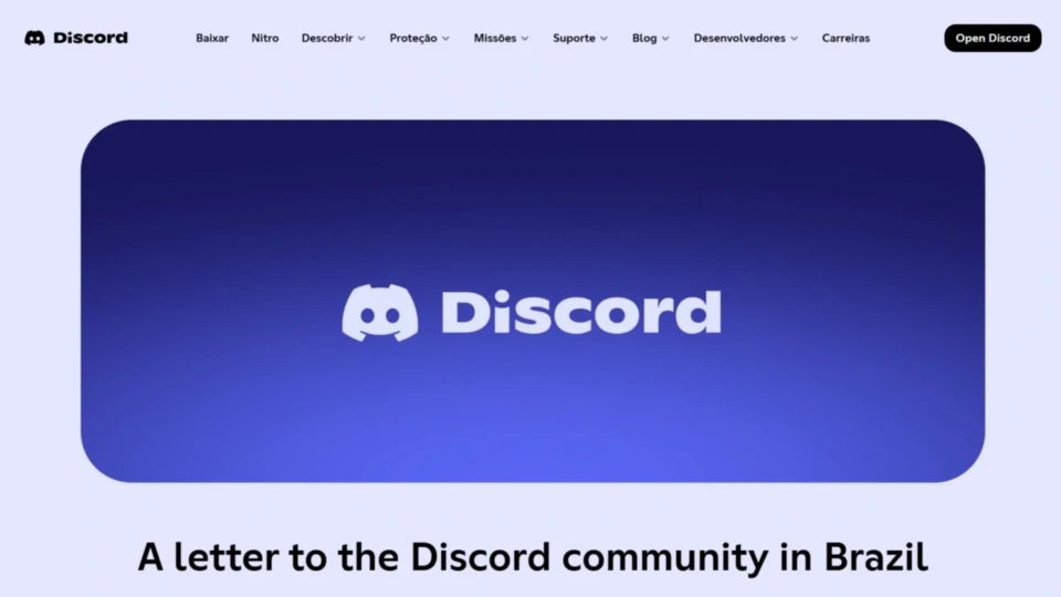 Discord recorre contra suspensão de lives e cita desproporção da Agência Nacional
