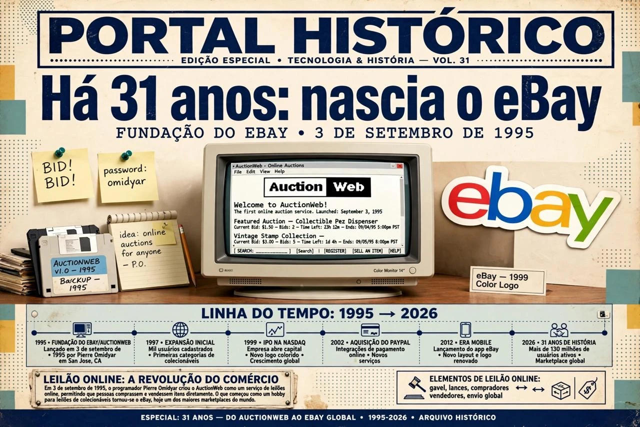 Há 31 anos: Nascia o eBay, o site que inventou o leilão online e criou o comércio entre pessoas