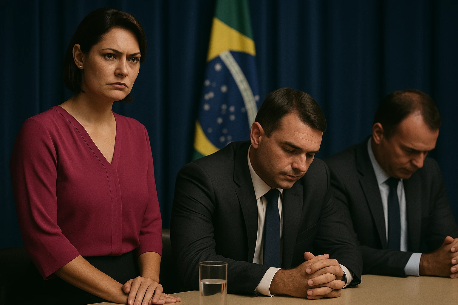 Michelle Bolsonaro exige pedido de desculpas de Flávio e Eduardo para entrar na campanha presidencial