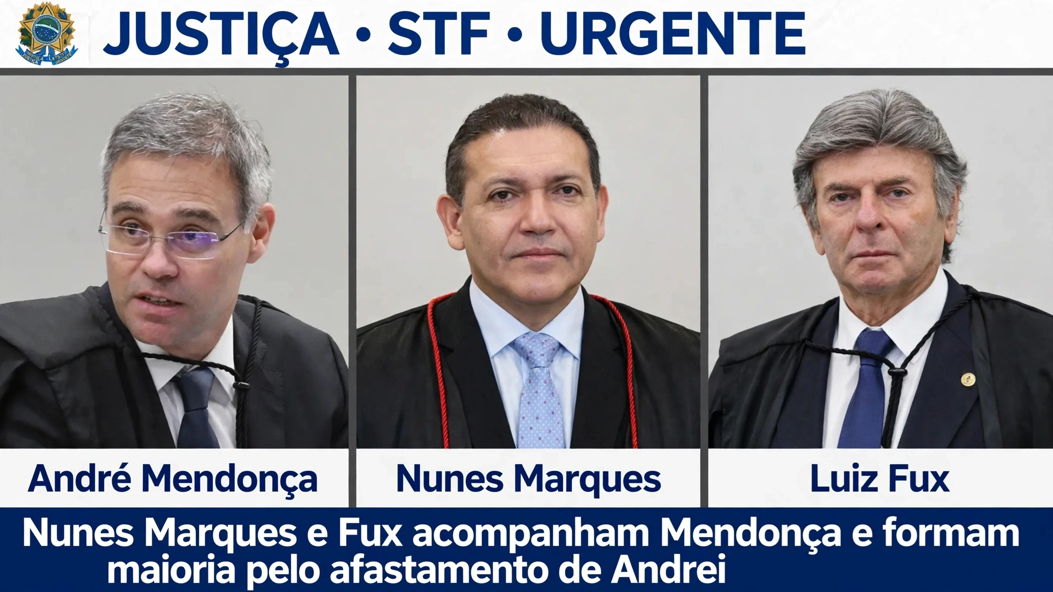 Nunes Marques e Luiz Fux acompanham André Mendonça, e Segunda Turma forma maioria para afastar chefe da PF; Gilmar Mendes pede vista